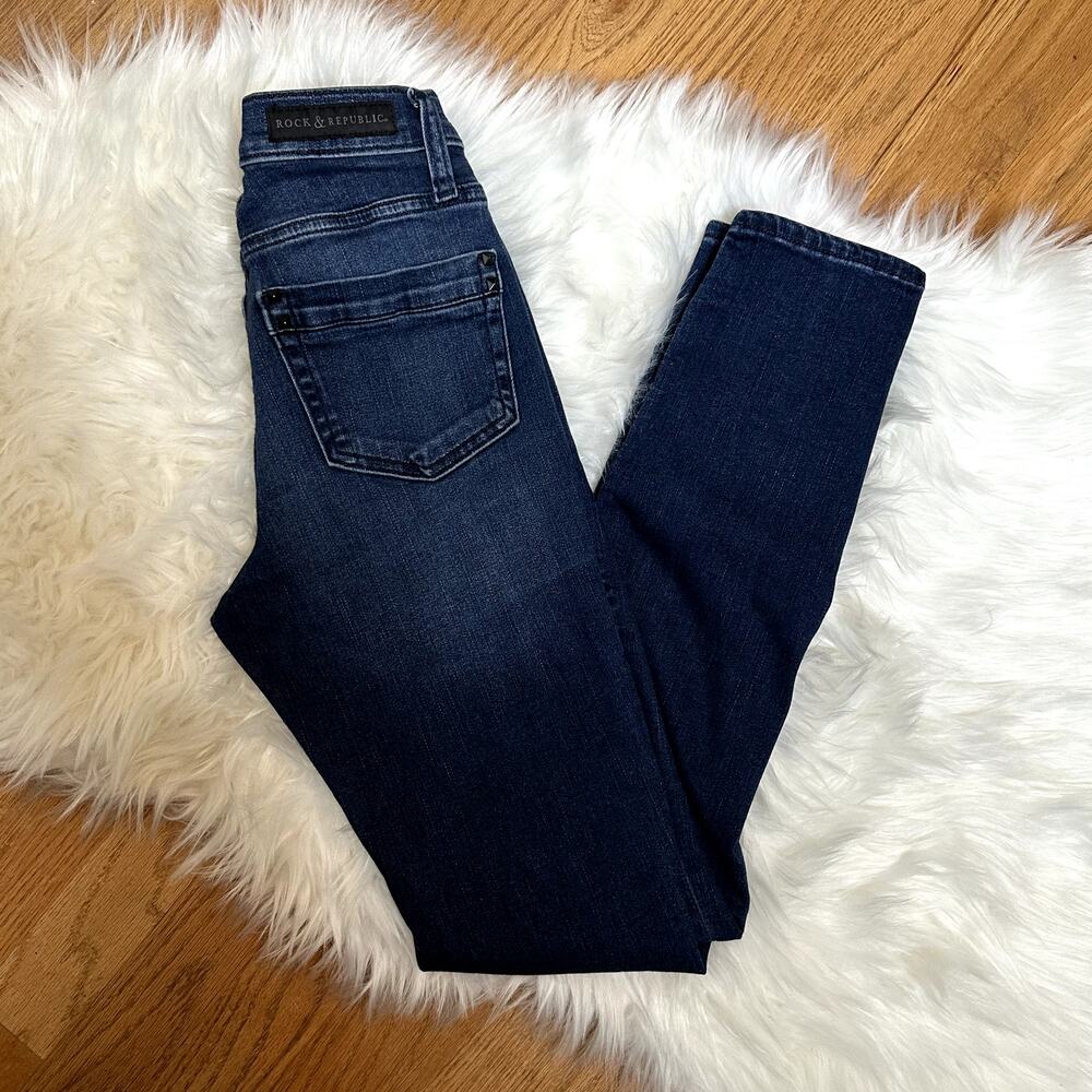 Rock & Republic Distressed Berlin Skinny Jeans - Picture 2 of 9